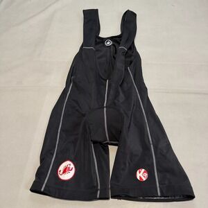 Castelli Bib Shorts Men XL Black Padded Compression Stretch Biking Outdoor-L6512